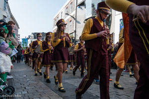 Irlande, Comté du Connemara, Galway, parade de la St-Patrick, fanfare