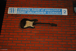 Guitare de Rory Gallagher dans le quartier de Temple Bar à Dublin