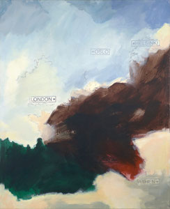 Helsinki-Athen, 1996, 150 x 130 cm, oil on canvas