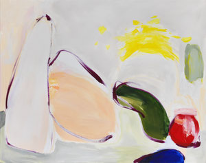 weiß blau gelb grün rot 4, 2018, 95 x 120 cm, oil on canvas