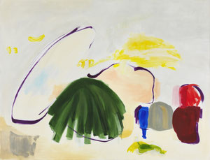 weiß blau gelb grün rot 6, 2019, 130 x 170 cm, oil on canvas