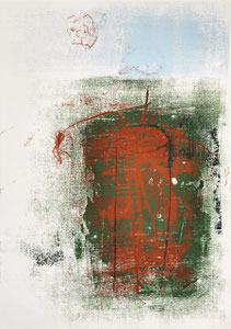 Blumen in Vase 7, 2015, 60 x 42 cm, on paper on wood