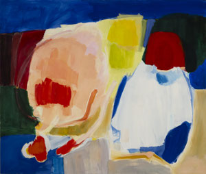 weiß blau gelb grün rot 13, 2025, 110 x 130 cm, oil on canvas