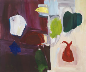 weiß blau gelb grün rot 1, 2017, 110 x 130 cm, oil on canvas