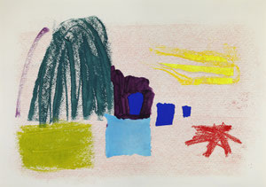 weiß blau gelb grün rot 8, 2019, 30,5 x 40 cm, mixed media on paper