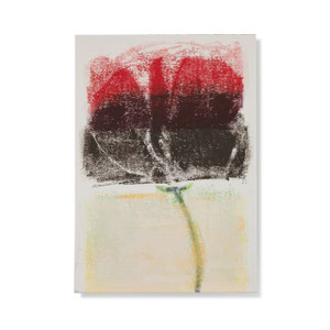 Blume 2, 2014, 30 x 21 cm, printing ink on paper on wood