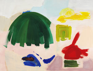 weiß blau gelb grün rot 7, 2019, 130 x 170 cm, oil on canvas