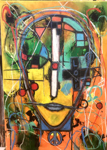 50 x 70 cm Ölpastell auf Leinwand