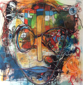 100 x 100 cm Acryl auf Leinwand