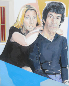 Ladonna & Larry (Portrait of Ladonna Nicolas & Larry Shapin), Oil on Canvas, 30 x 24 inches, 2015