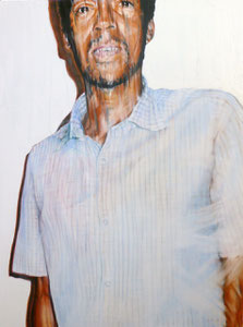 Moulay (Portrait of Moulay Guissé), Oil on Canvas, 36 x 48 inches, 2012