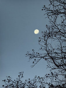 November 18th, (Nightscapes Series), Oil on Paper, 11 3/4 x 9 inches, 2025
