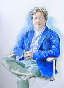 Gill (Portrait of Gill Holland), Oil on Canvas, 40 x 30 inches, 2014