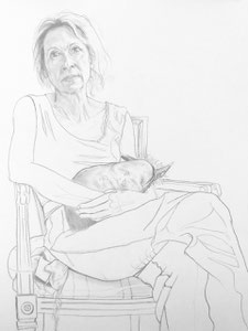 Gaela, Graphite on Paper, 24 x 18 inches, 2013