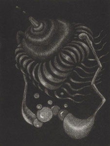 Paul, 2023 / Mezzotinto auf Büttenpapier / 20x15 (28x22) cm / Auflage 4