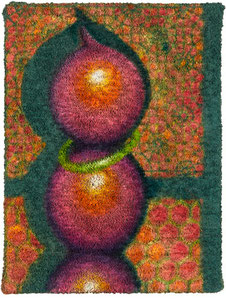 hula-hoop-curvie, 2023 / Öl auf Frottee / 40x30 cm