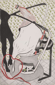 My male gaze, 2023 / Linenätzung und Aquatinta auf Büttenpapier / 25x16,5 (34,8x25) cm / Auflage 4 
