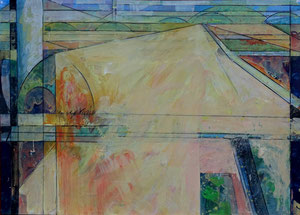 Landschaft, Acryl, 42 x 59 cm, 2022