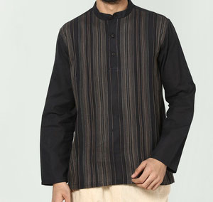 Cementerio retrasar preocupación Kurtas (camisa/blusa) de hombre - Comercio solidario de ropa india ONG Kurta Cementerio retrasar preocupación Kurtas (camisa/blusa) de hombre - Comercio solidario de ropa india ONG Kurta
