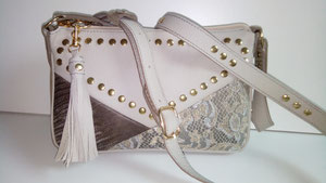  sac, cuir, artisanal, France, mode, dentelle