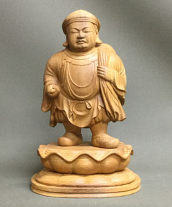 仏06　大黒天立像　　　　サイズ33cmX20cmX18ｃｍ　　　　　　欅　