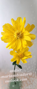 fleur géante en papier crépon variété calendula