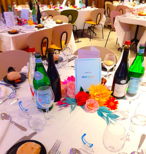 Décoration centre table, composition floral en papier