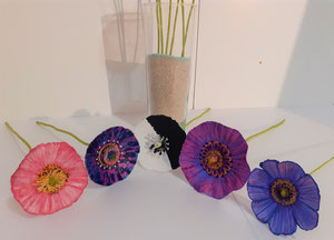 fleurs papier mâché-fabrication artisanal du papier recyclé 