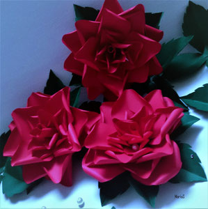 fleurs en papier cartonné 