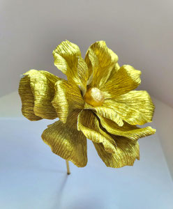 fleur crépon doré
