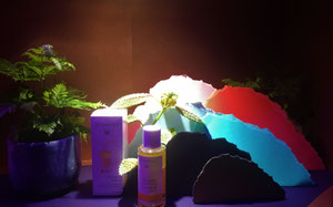 Création petites collines en papier pour Dr. Hauschka, décoration scénographie -design papier 