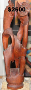 Clave:BR001--Tamaño:10x40--Precio:$1500--Autor:Bernardo Ruiz--(Escultura esculpida a mano sobre madera y ha sido barnizada para evitar su deterioro y decoloracion)