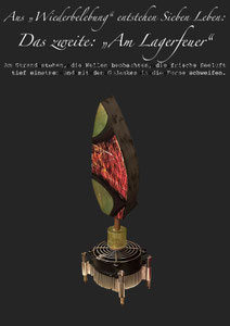 Am Lagerfeuer: B/T/H ca. 11/9,5/35cm