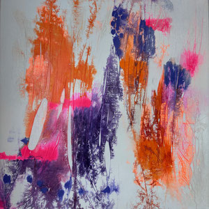 on the right track 1                                70x70     2025       Acryl auf Leinwand