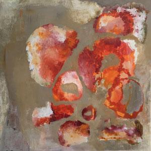 Blumen im Weltall               80x80        2012                        Acryl auf Leinwand