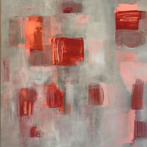 orange town 1                               80x80         2018                    Acryl auf Leinwand