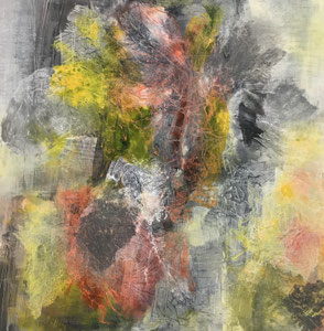 grey flower                  60x60           2020           Acryl auf Holz