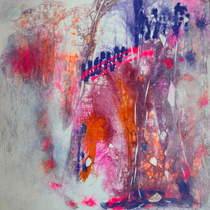 on the right track 2                                70x70      2025       Acryl auf Leinwand