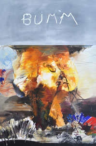 Of Men and Myths Aufhorchen  2010, 2007  Malerei  auf Leinwand  210 x 140 x 2 cm