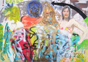 (an: Nudisten_Bodypainting_nuffed.jpg)  2014, 2013  Malerei auf Leinwand  120 x 170 x 2 cm