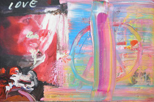 Love (an: 2001-a-space-odyssey.jpg)  2014  Malerei auf Leinwand  40 x 60 x 2 cm