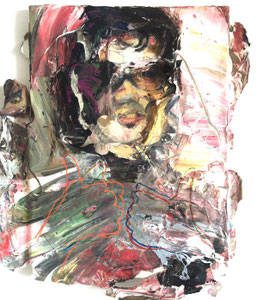 Top sein mit Elvis (an: 43464_denik-630.jpg)  2022  Malerei auf Leinwand. 60 x 50 x 6 cm