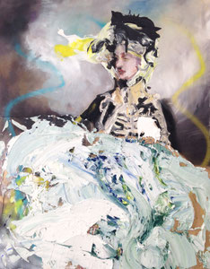 Ohne Titel! (an: a1e6f4a3b0010a33575ee9154879a235.jpg)  2015  Malerei auf Leinwand  140 x 110 x 5 cm, Privatsammlung