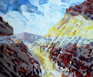 Death Valley - acryl and sand on canvas - 129 x 100 cm 
