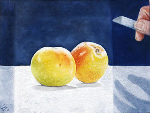 WAIT !!- oil with sandstructure on canvas - 30 x 40 cm