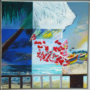 Puerto Rico - oil and acryl with sndstructure on canvas - 70 x 70 cm