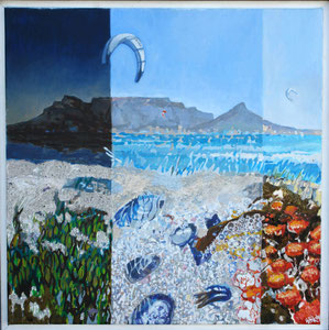 Capeton - South Africa - acryl and oil with sand on canvas - 70 x 70 cm 