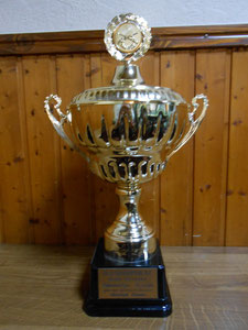 Wanderpokal der ehemaligen Bezirkskönige, gewonnen 2013 von Ulli Müller, Bezirkskönig 2004 im Bezirksverband Eschweiler