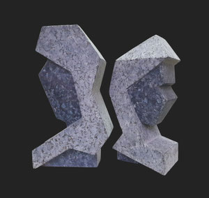 Close connection - Twee individuen, vrij en toch samen | graniet  2020 - 40x45x12 cm (verkocht)