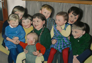 Meine Geschwister und ich 1962, 100x70cm, Öl auf Leinwand (2010)